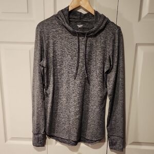 Reebok Heathered Gray Long Sleeve Top